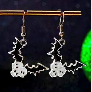 Skull Batwings Earrings Jewelry
